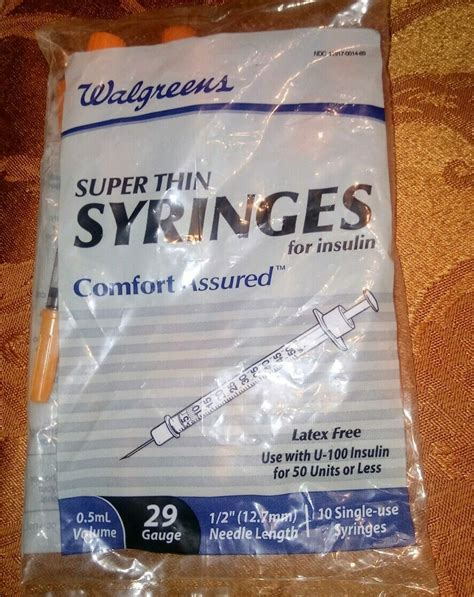 Browse our diabetes syringes for insulin for sale below. . Syringe needle walgreens